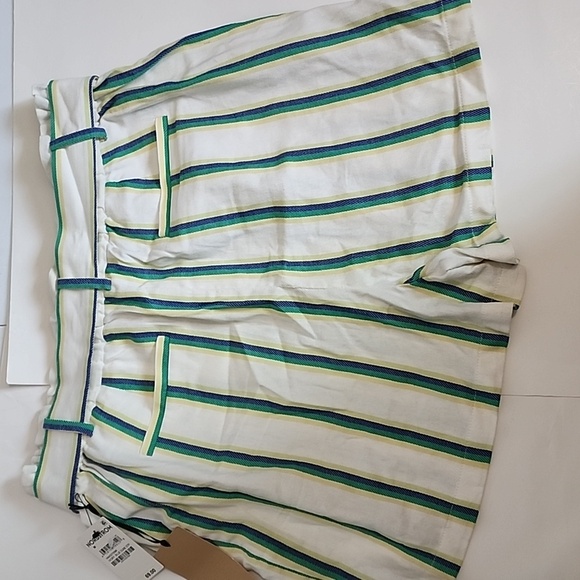 Halogen Paperbag Ivory-Blue Dune Striped  Short/ Size M - Picture 13 of 15